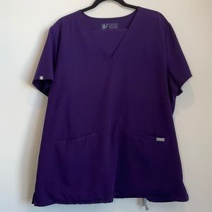NWOT Figs purple scrub set.